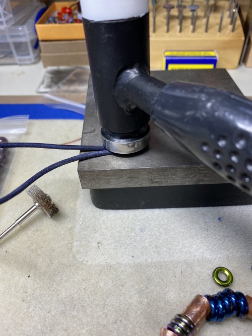 Susan LeGuyader's It's a Fit Issue - , Beading, , I lightly hammer the ends of the leather